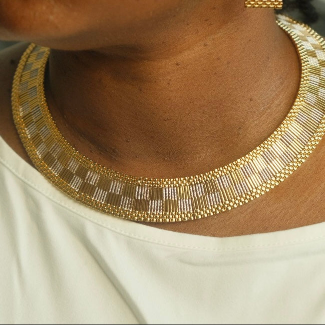 Parure « Dorée Royale » – Collier, Bracelet & Bague