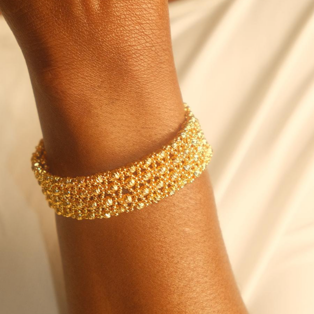 Parure « Prestige Doré » – Collier, Bracelet, Bague & Boucles d’oreilles