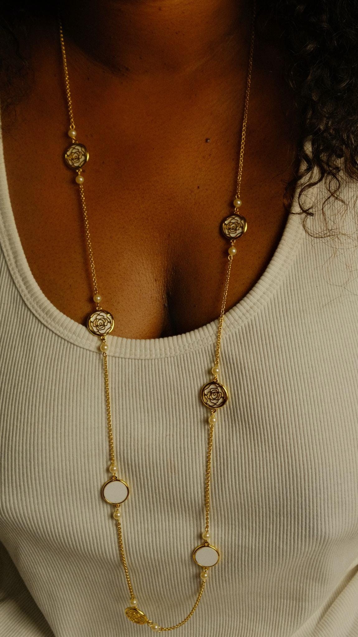 Ensemble Boucle d'oreille + sautoir Clara