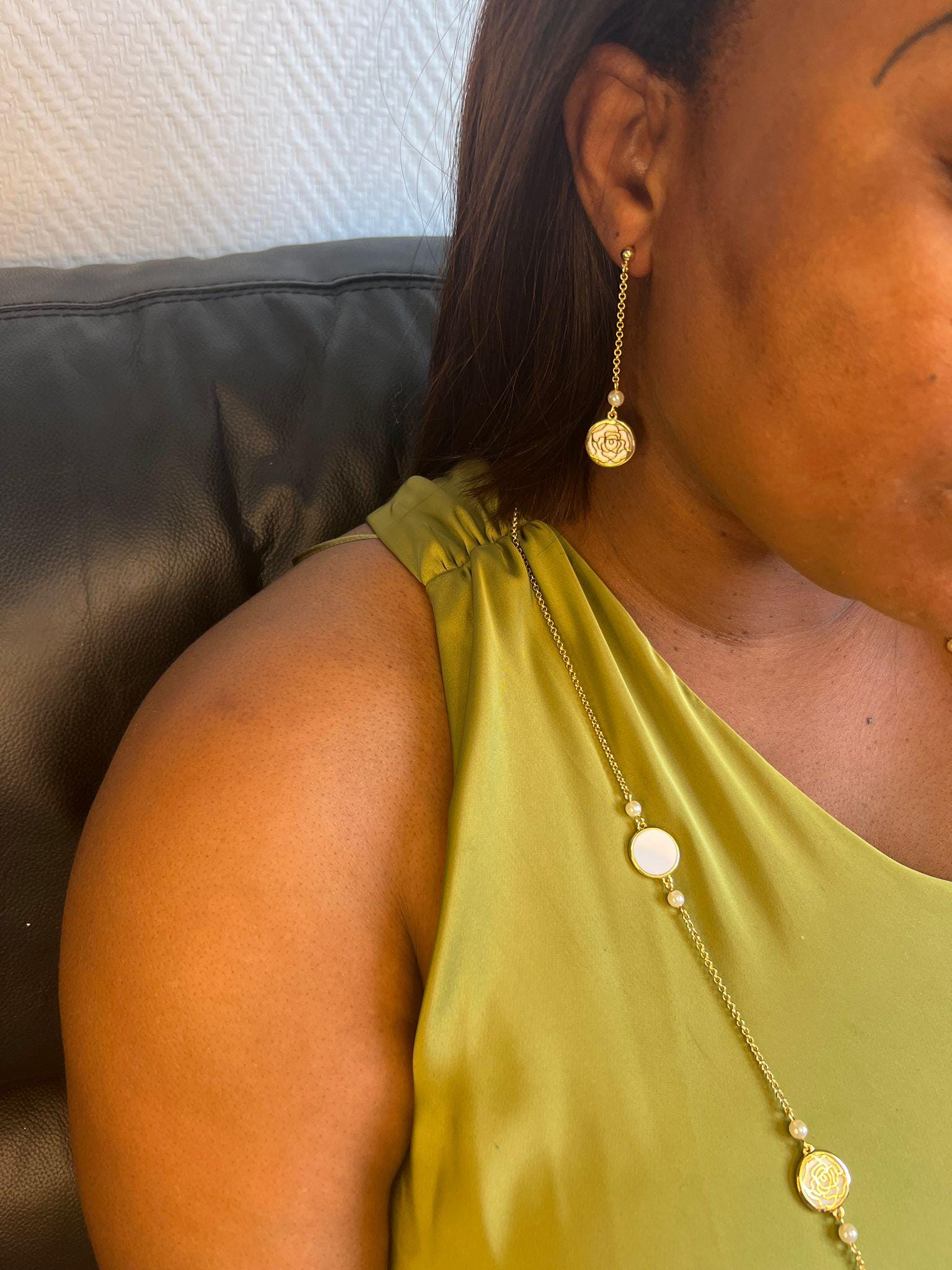 Ensemble Boucle d'oreille + sautoir Clara