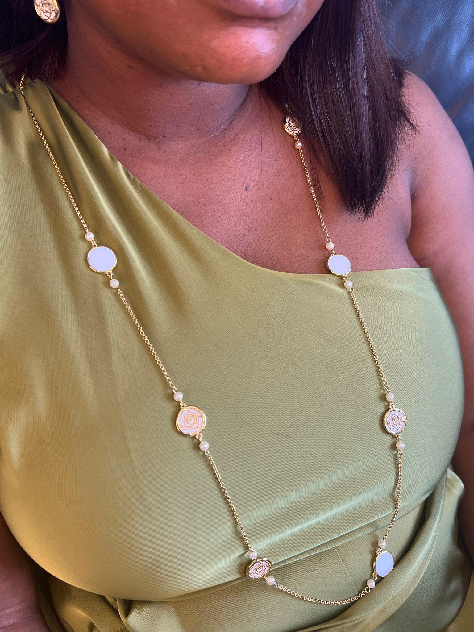 Ensemble Boucle d'oreille + sautoir Clara