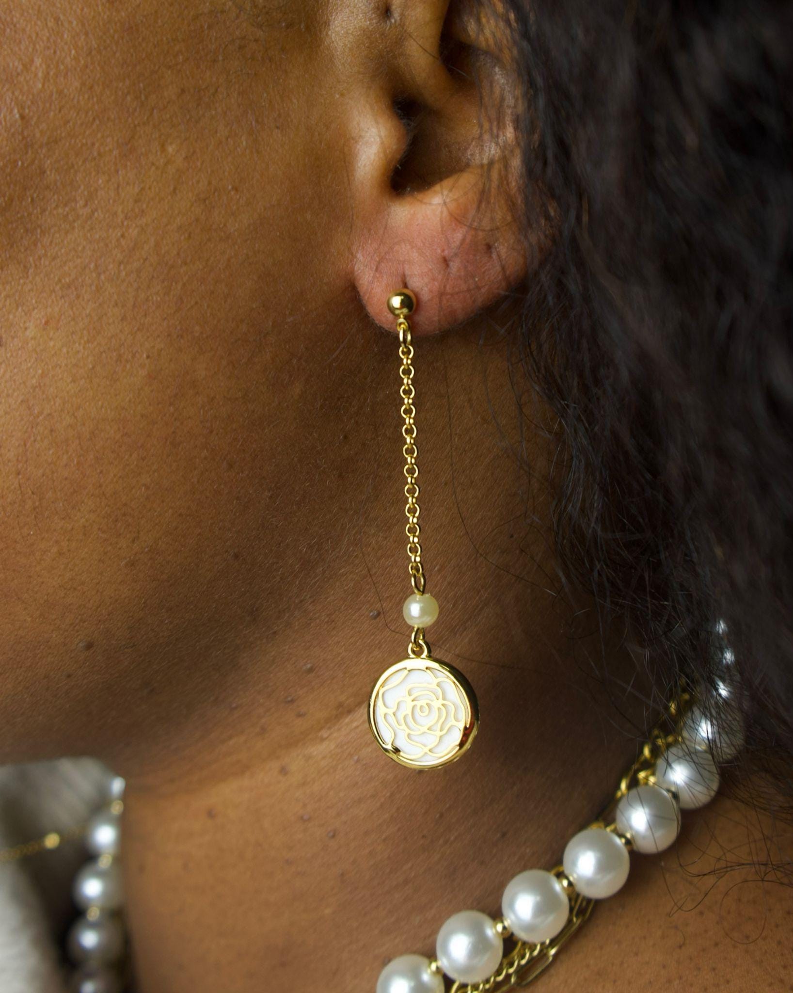 Ensemble Boucle d'oreille + sautoir Clara
